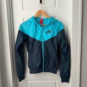 Nike Women's Teal and Navy Raincoat